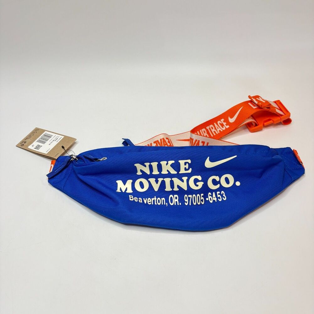 NWT NIKE Unisex Heritage Blue Orange Nike Moving Co Waist Pack One Size